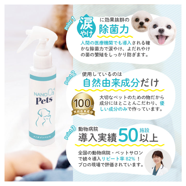 【特別卸価格】【提携医院様専用】【ペットケア】【オゾンナノバブル水】NANO OZONE Pets 120ml　患者小売価格3,300円/本