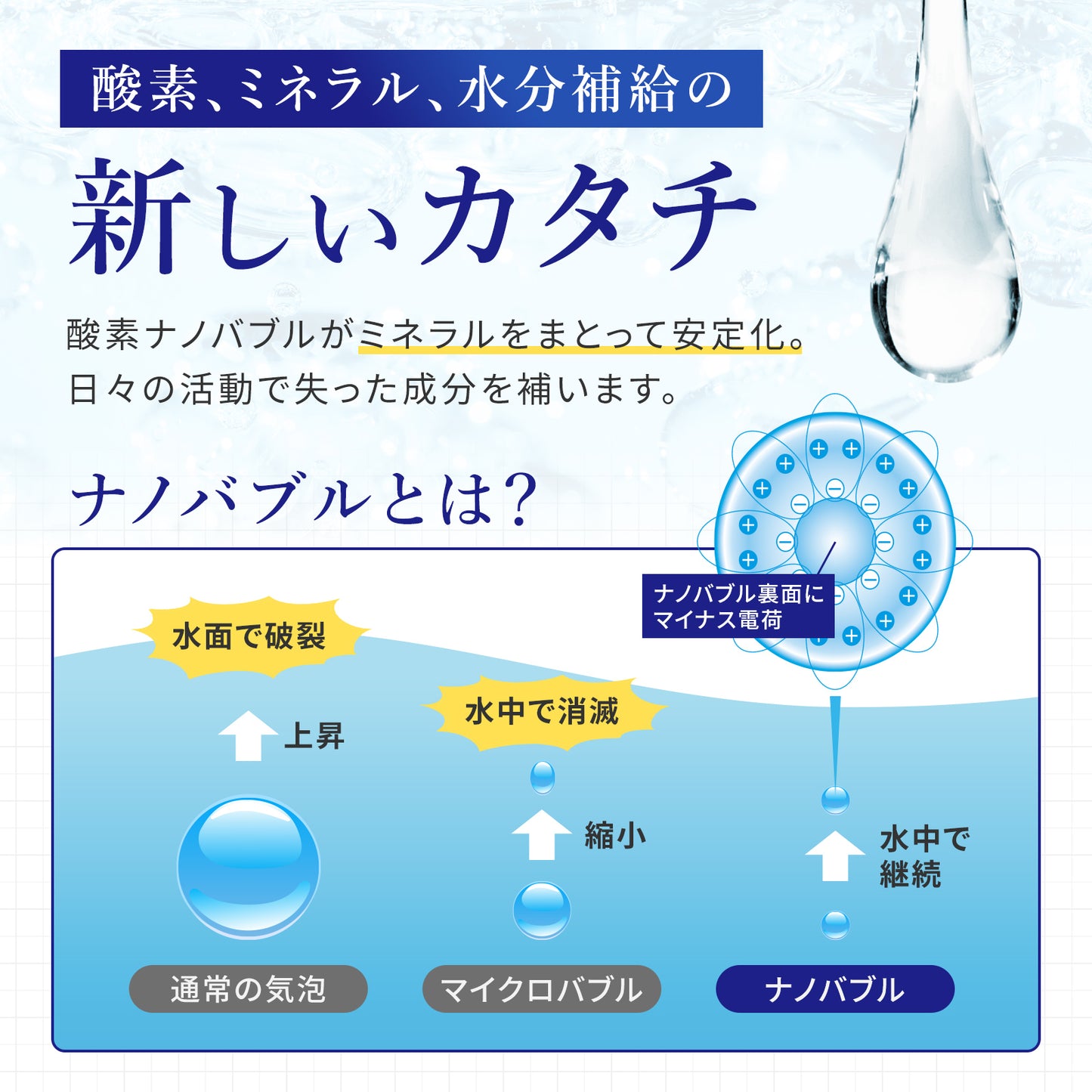 【高水準酸素ナノバブル水】NANO OXYGEN 500ml × 24本入　バナジウム・シリカ含有